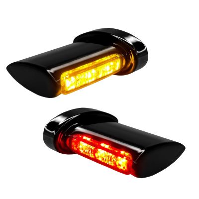 20201501 - HeinzBikes Turn-Signal, Brake, Run Winglets Fender LED 3-in-1 Black