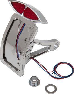 20300171 - DRAG SPECIALTIES TAILLIGHT LED DECO W/ CURVED VERTICAL SIDE-MOUNT LICE...