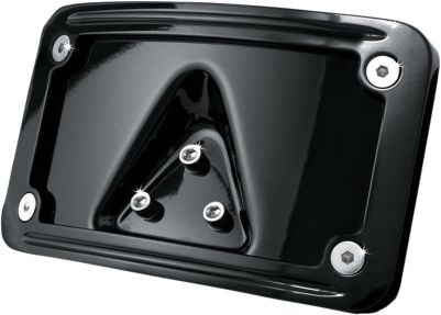 20300586 - Küryakyn LICENSE PLATE FRAME CURVED LAYDOWN BLACK