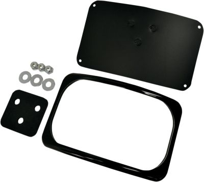 20300628 - DRAG SPECIALTIES LICENSE PLATE MOUNT THREE-BOLT SMALL RADIUS BLACK