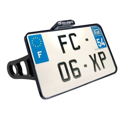 20301390 - HeinzBikes SIDE MOUNT LICENSE PLATE HOLDER W/TL ALU BLK (F) (FXSB)