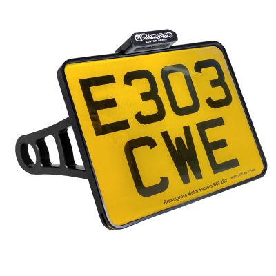 20301405 - HeinzBikes SIDE MOUNT LICENSE PLATE HOLDER W/TL ALU BLK (GB) (FXSB)