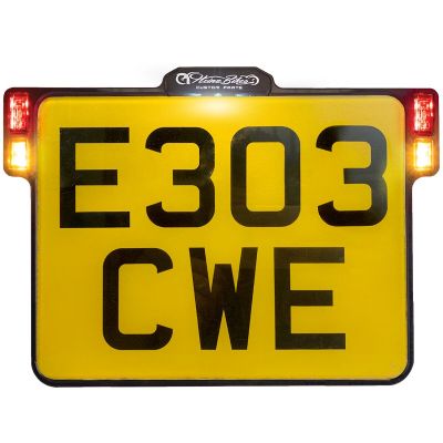 20301411 - HeinzBikes ALL-INN 2.0 Black Lic Plate w/LED Light Brk & Rear (GB)