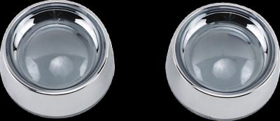 20400187 - Küryakyn DEEP DISH BEZELS FOR BULLET TURN SIGNALS SMOKE LENS CHROME B...