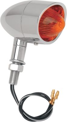 20400279 - DRAG SPECIALTIES MINI-RETRO MARKER LIGHTS STUD-MOUNT AMBER/RED LENS CH...