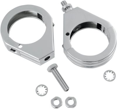 20400461 - DRAG SPECIALTIES TURN SIGNAL FORK CLAMPS 49MM CHROME