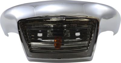 20400585 - DRAG SPECIALTIES SMOKE FENDER TIP LIGHT SMOKE LENS CHROME