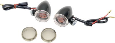 20401042 - DRAG SPECIALTIES MINI-DEUCE MARKER LIGHTS BOLT-MOUNT CLEAR/SMOKE LENS ...