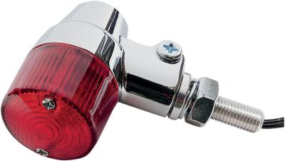 20401140 - K&S TECHNOLOGIES MARKER LIGHT ROUND #3 ALUMINUM CHROME BODY RED LENS