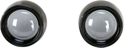 20401535 - Küryakyn DEEP DISH BEZELS FOR BULLET TURN SIGNALS SMOKE LENS BLACK BE...