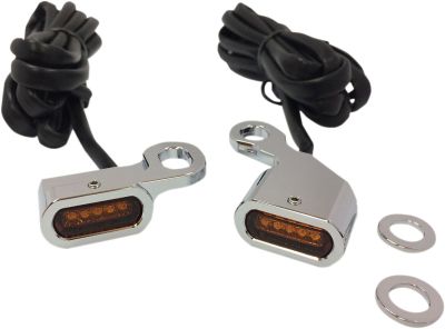 20402132 - DRAG SPECIALTIES LIGHTS MARKER HANDLEBAR CHROME/AMBER LED