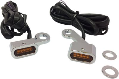 20402136 - DRAG SPECIALTIES LIGHTS MARKER HANDLEBAR CHROME/AMBER LED