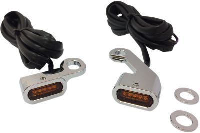 20402140 - DRAG SPECIALTIES LIGHTS MARKER HANDLEBAR CHROME/AMBER LED