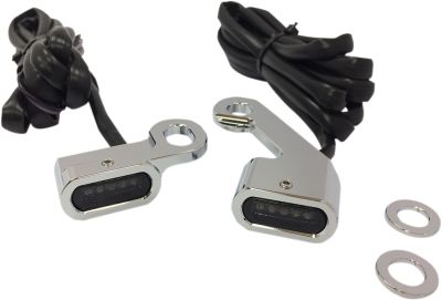 20402141 - DRAG SPECIALTIES LIGHTS MARKER HANDLEBAR CHROME/SMOKE LED