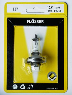 20600541 - FLOSSER BULB HALOGEN HEADLIGHT H7 12V 55W PX26D 10PK