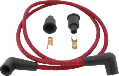 21040398 - DRAG SPECIALTIES WIRES RED/BLK BRAID