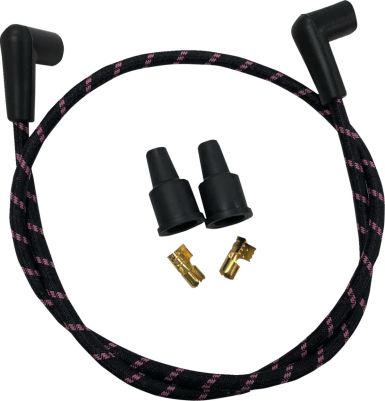 21040401 - DRAG SPECIALTIES WIRES BLK/PNK BRAID