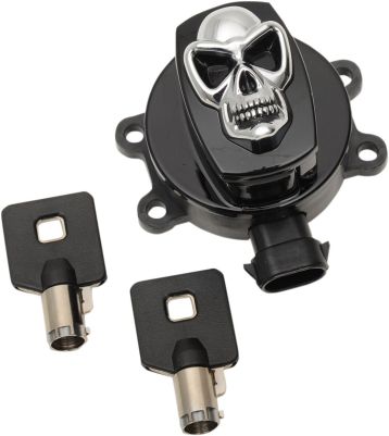 21060421 - DRAG SPECIALTIES SWITCH IGNITION SKULL GLOSS BLACK