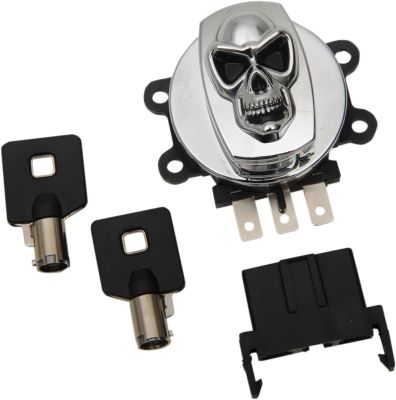 21060422 - DRAG SPECIALTIES SWITCH IGNITION SKULL CHROME