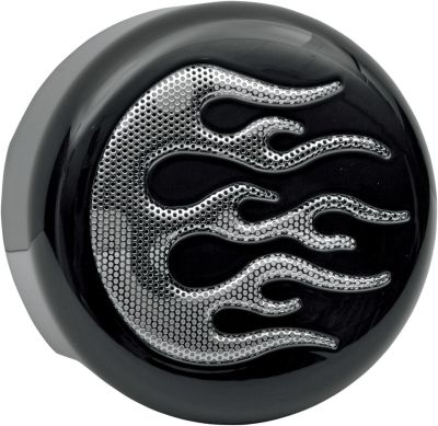 21070053 - DRAG SPECIALTIES COVER HORN FLAME BLACK