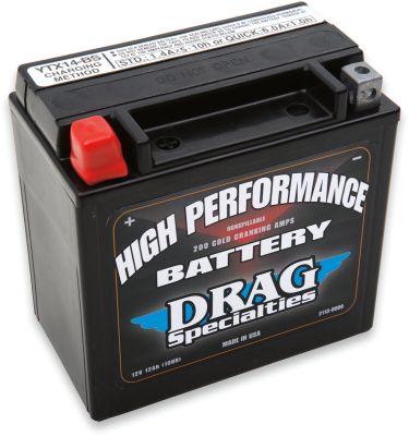 21130446 - DRAG SPECIALTIES BATTERY HIGH PERFORMANCE AGM 12V LEAD ACID REPLACEMEN...