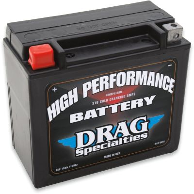 21130448 - DRAG SPECIALTIES BATTERY HIGH PERFORMANCE AGM 12V LEAD ACID REPLACEMEN...