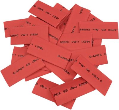21130679 - DRAG SPECIALTIES TUBE HEAT SHRINK RED 25PK