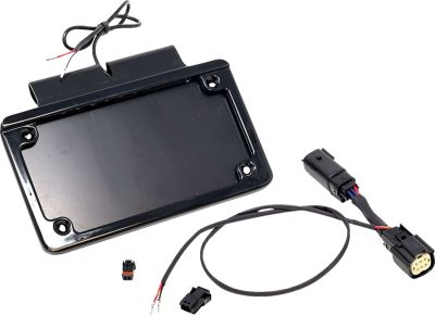 21201413 - NAMZ HANGER SADDLEBAG TAG W/BLK ILLUM LIC PLATE FRAME 2014 FLHT