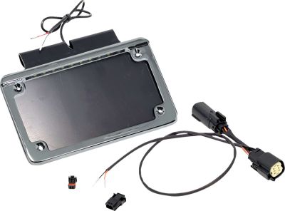 21201415 - NAMZ HANGER SADDLEBAG TAG W/CHR ILLUM LIC PLATE FRAME 2010 FLHX