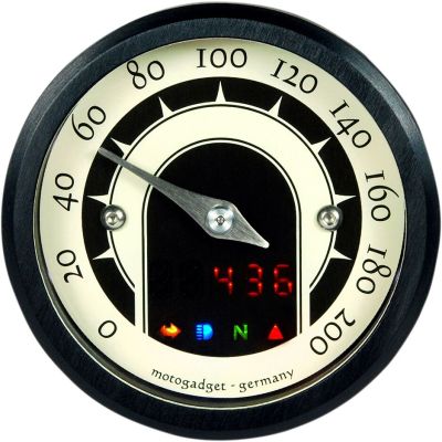 22100316 - motogadget MST SPEEDSTER ANALOG SPEEDOMETER ANODIZED BLACK