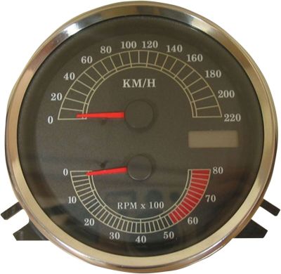 22100332 - DRAG SPECIALTIES ELECTRONIC SPEEDO-TACHOMETER KM/H