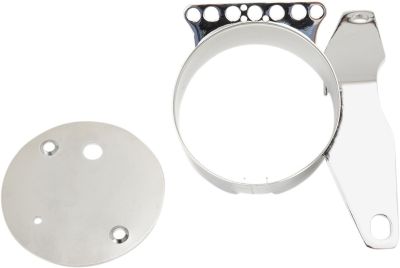 22100358 - DRAG SPECIALTIES CHROME SPEEDOMETER RELOCATION BRACKET