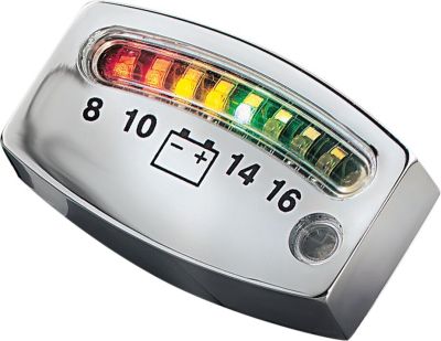 22120030 - Küryakyn GAUGE BATTERY LED CHROME