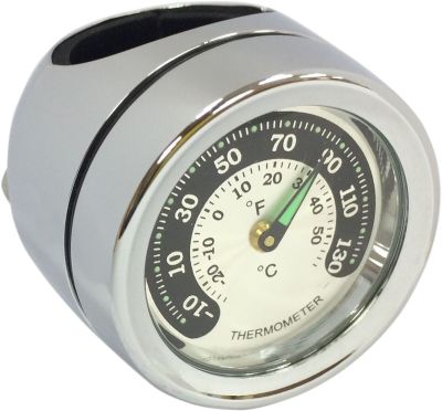 22120724 - DRAG SPECIALTIES BAR MOUNT THERMOMETER CHROME