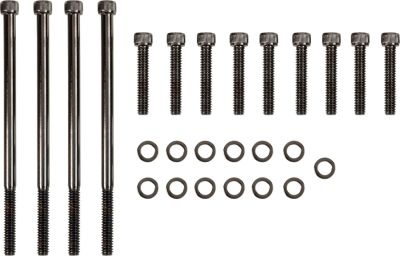 24010570 - DRAG SPECIALTIES BLACK CHROME SOCKET-HEAD PRIMARY COVER BOLT KIT KNURL...