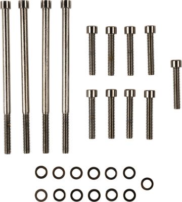 24010571 - DRAG SPECIALTIES BLACK CHROME SOCKET-HEAD PRIMARY COVER BOLT KIT SMOOT...