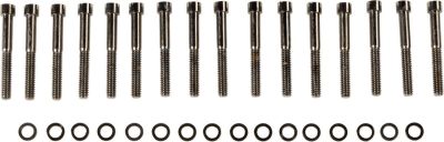 24010575 - DRAG SPECIALTIES BLACK CHROME SOCKET-HEAD PRIMARY COVER BOLT KIT SMOOT...