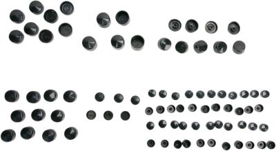 24010703 - DRAG SPECIALTIES BOLT COVER KIT STANDARD BLACK