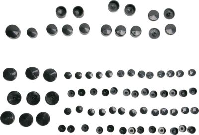 24010713 - DRAG SPECIALTIES BOLT COVER KIT STANDARD BLACK