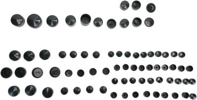 24010715 - DRAG SPECIALTIES BOLT COVER KIT STANDARD BLACK