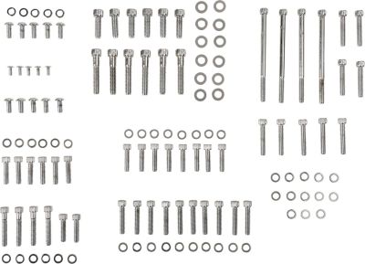 24010762 - DRAG SPECIALTIES CHROME SOCKET-HEAD MOTOR BOLT KIT KNURLED