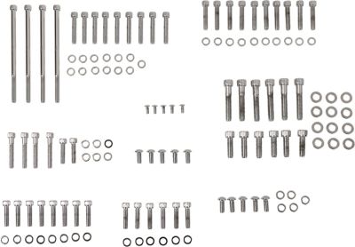 24010764 - DRAG SPECIALTIES CHROME SOCKET-HEAD MOTOR BOLT KIT KNURLED