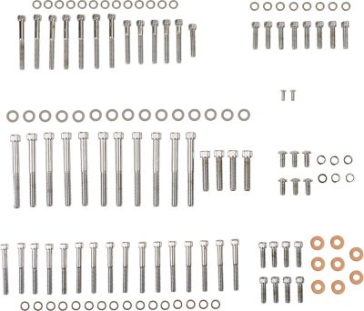 24010766 - DRAG SPECIALTIES CHROME SOCKET-HEAD MOTOR BOLT KIT KNURLED