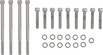 24010769 - DRAG SPECIALTIES CHROME SOCKET-HEAD PRIMARY COVER BOLT KIT KNURLED