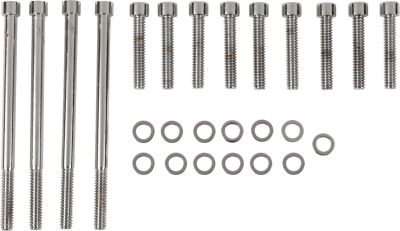 24010770 - DRAG SPECIALTIES CHROME SOCKET-HEAD PRIMARY COVER BOLT KIT SMOOTH