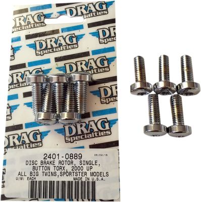 24010889 - DRAG SPECIALTIES DISC BRAKE FRONT HUB MOUNTING BOLT KIT CHROME