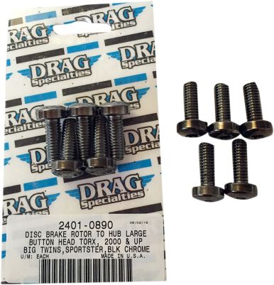 24010890 - DRAG SPECIALTIES DISC BRAKE FRONT HUB MOUNTING BOLT KIT BLACK