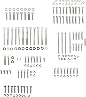 24010966 - DRAG SPECIALTIES BOLT KIT M8 ENGINE KNURLED ALLEN HEAD CHROME