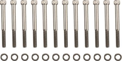 24011023 - DRAG SPECIALTIES BOLT KIT M8 CRANKCASE KNURLED ALLEN HEAD BLACK