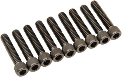 24011025 - DRAG SPECIALTIES BOLT KIT M8 CAM COVER KNURLED ALLEN HEAD BLACK